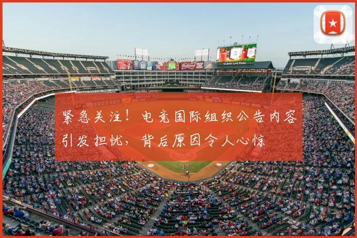 紧急关注！电竞国际组织公告内容引发担忧，背后原因令人心惊